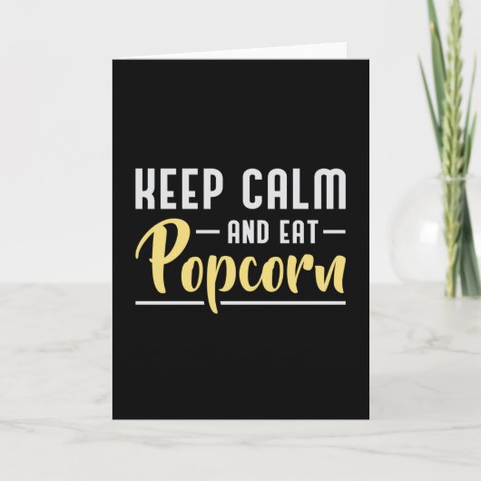 Popcorn Day Cinema Movie Snack Behalt Calm Geschen Karte (Vorderseite)