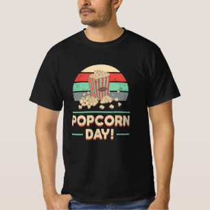 Popcorn Day Cinema Movie Snack Pop Filmgeschenk Id T-Shirt