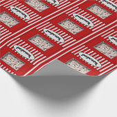 Popcorn Eimer rot-weiß Weihnachten Geschenkpapier (Ecke)