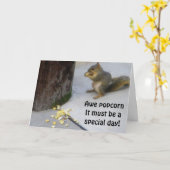 POPCORN EING SQUIRREL BIRTHTAGGREETINEN KARTE (Gelbe Blume)