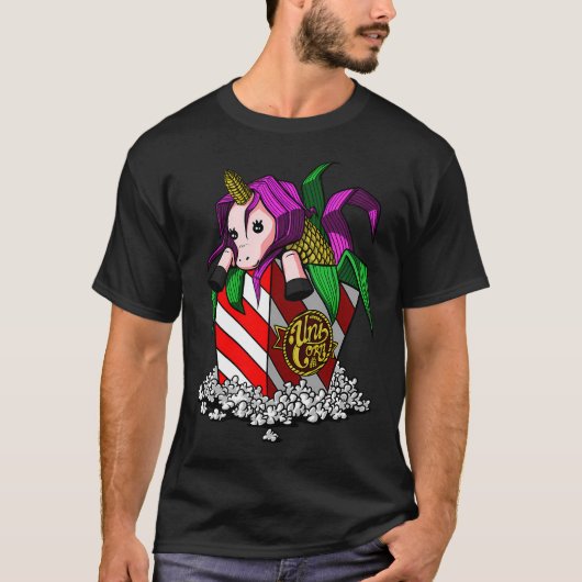 Popcorn Einhorn T-Shirt (Vorderseite)