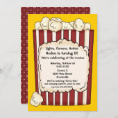 Popcorn-Einladung Einladung (Vorne/Hinten)