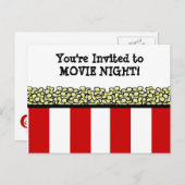 Popcorn Einladungspostkarte (Vorne/Hinten)