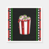 Popcorn Eyeball Halloween Fright Night Gastgeschen Serviette (Vorderseite)