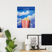 Popcorn fällt auf Popcorn Day Poster aus dem Himme (Heimbüro)