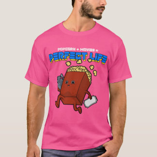 POPCORN FILME PERFEKTES LEBEN Mädchen lustig T-Shirt