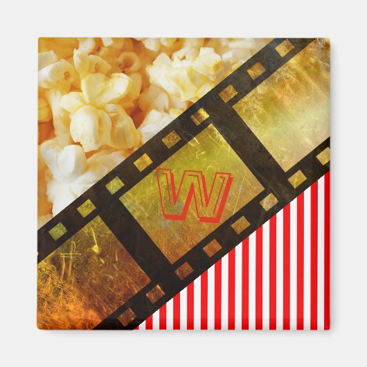 Popcorn Filmrolle Filmmagnet Magnet (Vorne)