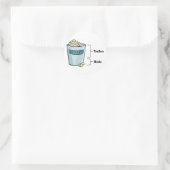 Popcorn Full Runder Aufkleber (Tasche)