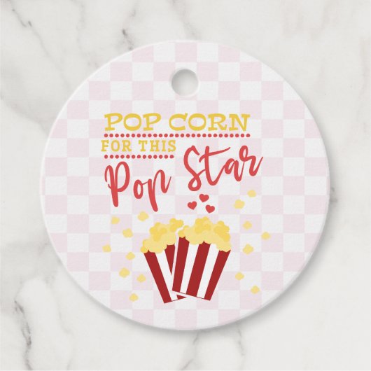 Popcorn für diesen Popstar Geschenkanhänger (Vorderseite)