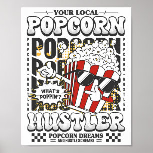 Popcorn für Frauen Popcorn Verkäufer Boys Girls Co Poster