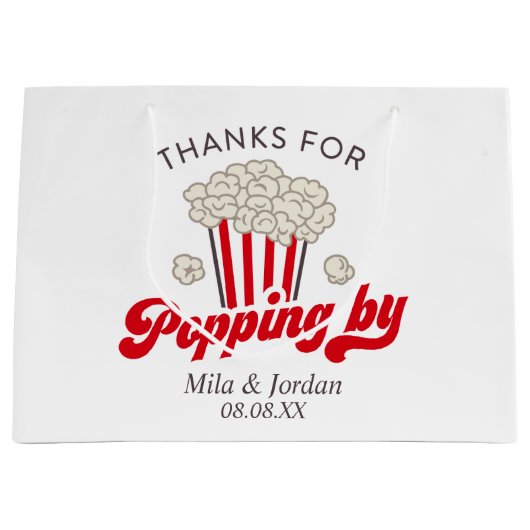 Popcorn Gastgeschenk Geschenkbeutel Große Geschenktüte (Vorderseite)