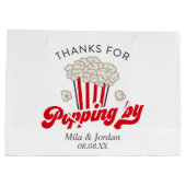 Popcorn Gastgeschenk Geschenkbeutel Große Geschenktüte (Rückseite)