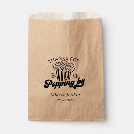 Popcorn Gastgeschenk Gift Bag Geschenktütchen (Vorderseite)