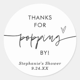 Popcorn Gefallen Sticker, vielen Dank für Popping  Runder Aufkleber