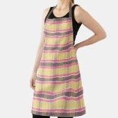 Popcorn Gelbbblegum Pink Kaffeebrot Kariert Schürze (InSitu)