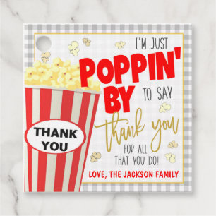 Popcorn-Geschenkmarke Geschenkanhänger