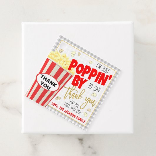 Popcorn-Geschenkmarke Geschenkanhänger (Beispiel)