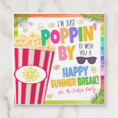 Popcorn-Geschenkmarke Geschenkanhänger (Vorderseite)