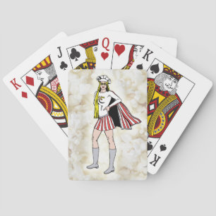 Popcorn Girl Playing Cards Spielkarten
