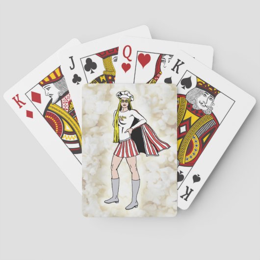 Popcorn Girl Playing Cards Spielkarten (Rückseite)