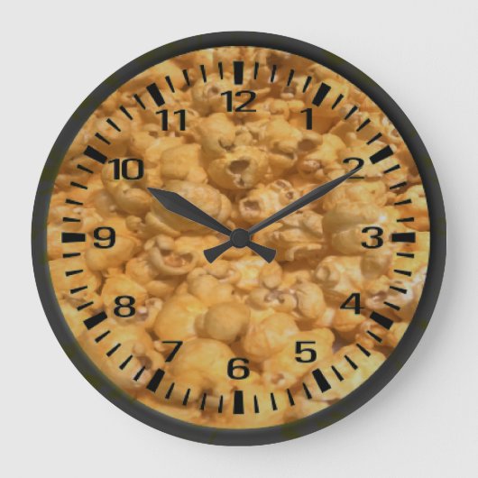 Popcorn Große Wanduhr (Vorderseite)