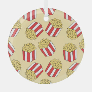 Popcorn handgezeichnet, farbenfrohe, nahtlose Must Ornament Aus Glas