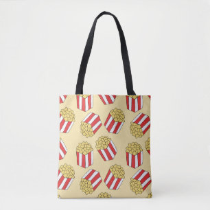 Popcorn handgezeichnet, farbenfrohe, nahtlose Must Tasche