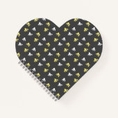 Popcorn Heart Notebook (Grau & Butter Yellow) Notizblock (Vorderseite)