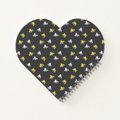 Popcorn Heart Notebook (Grau & Butter Yellow) Notizblock (Rückseite)