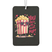 Popcorn Heart Pop Valentine Design Autolufterfrischer (Rückseite)