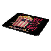 Popcorn Heart Pop Valentine Design Schneidebrett (Ecke)