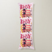 Popcorn Heart Pop Valentine Design Seitenschläferkissen (Vorderseite Vertikal)
