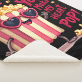 Popcorn Heart Pop Valentine Design Sherpadecke (3/4)