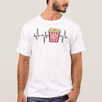 Popcorn Heartbeat Filmabend Snacks T-Shirt