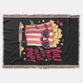 Popcorn-Herz-Pop-Valentins-Design Decke (Vorderseite)