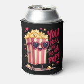 Popcorn-Herz-Pop-Valentins-Design Dosenkühler (Kanne Rückseite)