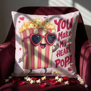 Popcorn-Herz-Pop-Valentins-Design Kissen