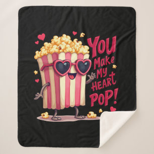 Popcorn-Herz-Pop-Valentins-Design Sherpadecke