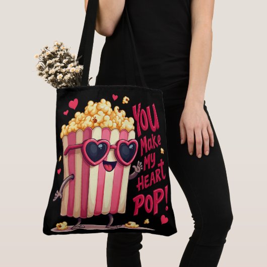Popcorn-Herz-Pop-Valentins-Design Tasche (Von Nahem)