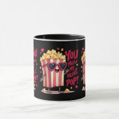 Popcorn-Herz-Pop-Valentins-Design Tasse (Zentrum)