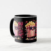 Popcorn-Herz-Pop-Valentins-Design Tasse (Vorderseite Links)