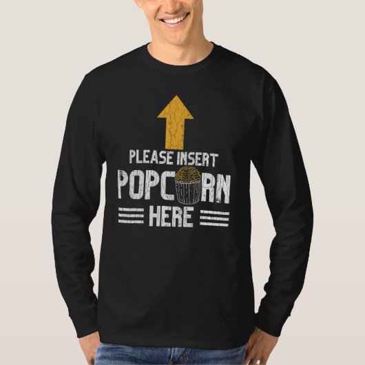 Popcorn hier Pop Eater Graphic einfügen T-Shirt (Vorderseite)