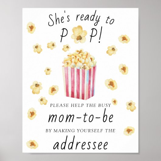 Popcorn - Hilf der beschäftigten werdenden Mutter Poster (Vorne)