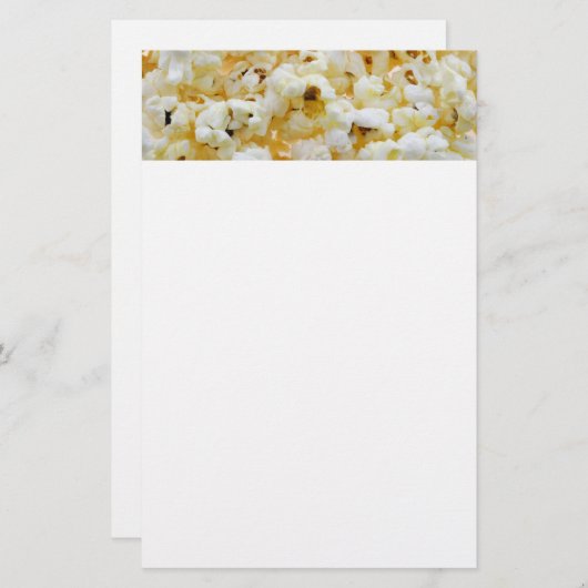 Popcorn-Hintergrund Briefpapier (Vorne/Hinten)