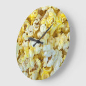 Popcorn-Hintergrund Große Wanduhr (Winkel)