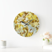 Popcorn-Hintergrund Große Wanduhr (Zuhause)