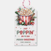 Popcorn Holiday Aufwertung Frohe Weihnachten Geschenkanhänger (Vorderseite)