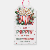 Popcorn Holiday Aufwertung Frohe Weihnachten Geschenkanhänger (Rückseite)