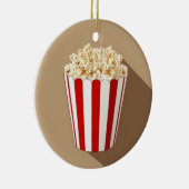 Popcorn im braunen Hintergrund Keramik Ornament (Rechts)