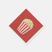 Popcorn im roten Hintergrund Serviette (Ecke)
